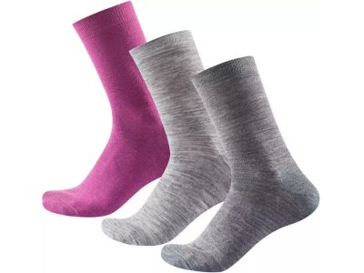 Devold Daily Merino Women&amp;#39;s Socks, Anemone Mix, (3 Pack)