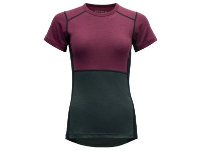 Devold Lauparen Merino 190 women&amp;#39;s T-shirt, Beetroot/Woods/Ink