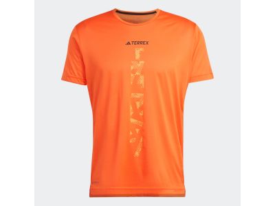Adidas Terrex Agravic Trail Running T-shirt, semi impact orange