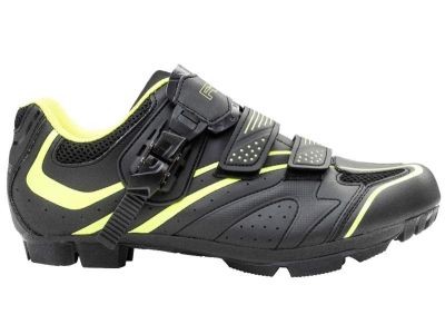 Pantofi R2 NAOS, negru/galben neon