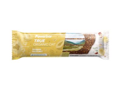 PowerBar True Organic Oat tyčinka, 40 g, banán/lískový ořech