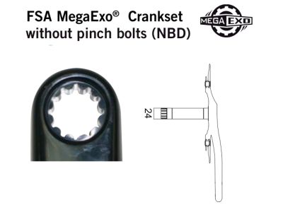 FSA M/EXO 24 mm crank adapter for PF30