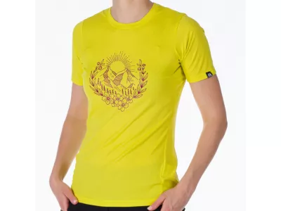T-shirt damski Northfinder MILDRED, kolor lime żółty