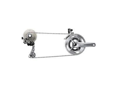 Ritchey Swiss Cross Disc frame set, black/white + Shimano GRX Silver set, 2x11