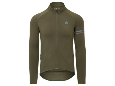 Koszulka rowerowa AGU Thermo LS Essential, zieleń wojskowa