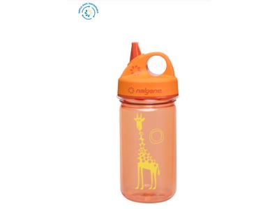 Nalgene Grip-N-Gulp detská fľaša, 0.375 l, orange/giraffe