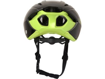 rh+ kompakter Helm, glänzendes Schwarz/glänzendes Säurekalk