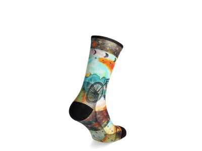 Smartwool Bike Zero Cushion Celestial Print women&#39;s socks, multicolor