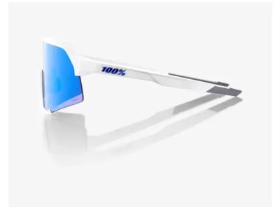 100% S3 szemüveg, matt fehér/HiPER kék többrétegű tükör
