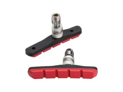 Jagwire Mountain Sport brake blocks, threaded, red