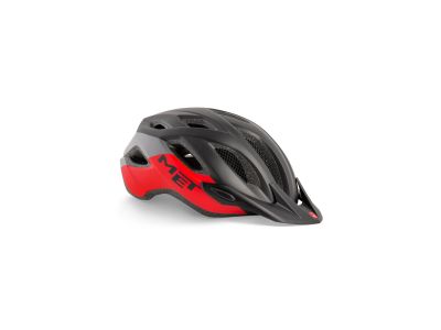 Kask MET CROSSOVER, XL, czarno-czerwony