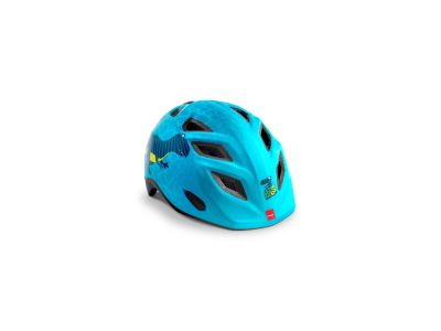 Kask dziecięcy MET GENIO, 52-57 cm, dinozaury/niebieski