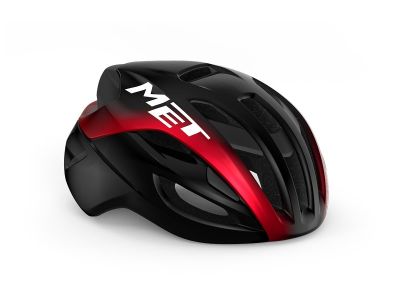 MET Rivale MIPS Helm, schwarz/rot/metallic/glänzend