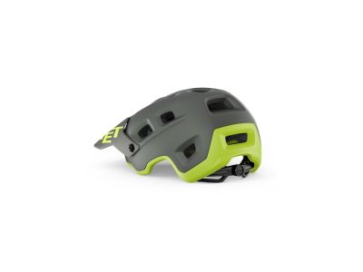 Kask MET TERRANOVA, S, szary/lime żółty