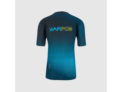 T-shirt Karpos VAL DI DENTRO, czarna/emaliowany niebieski/żółty fluo