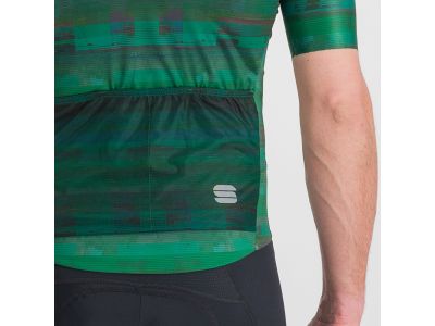 Sportful GLITCH BOMBER jersey, multicolor green