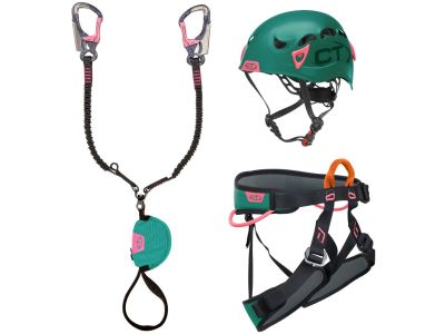 Climbing Technology W&amp;#39;s VF Kit Plus G-Compact women&amp;#39;s via ferrata set, green/anthracite