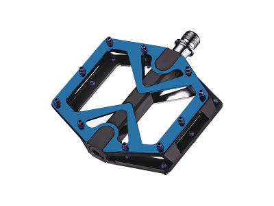 Exustar MTB PB535 platform pedals, blue