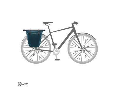 ORTLEB Bike-Shopper taška, 20 l, petrol