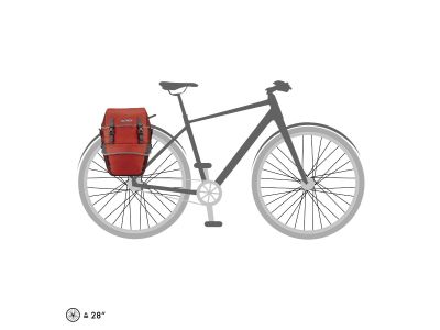 ORTLIEB Bike-Packer Plus stoplik, 42 ​​l, salsa