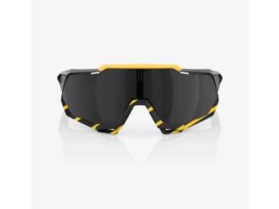 100% Speedtrap glasses, soft tact hazard/black mirror