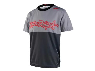 Tricou pentru copii Troy Lee Designs Flowline, cărbune scripter