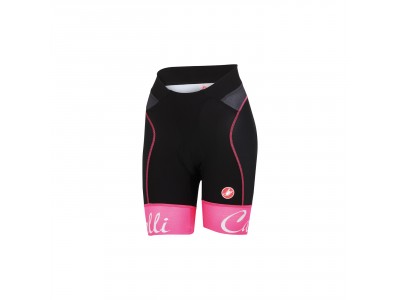 Pantaloni scurți Castelli FREE AERO pentru femei (negru/roz)