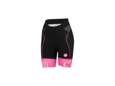 Pantaloni scurți Castelli FREE AERO pentru femei (negru/roz)