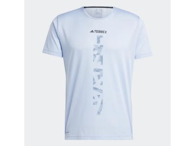 Adidas Terrex Agravic Trail Running T-shirt, Blue Dawn