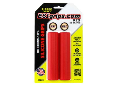 ESI Grips ESI Ribbed Chunky Griffe, rot