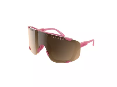 POC Devour-Brille, Actinium Pink Translucent/Brown/Silver Mirror Cat. 2