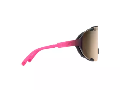 POC Devour glasses, Fluorescent Pink/Uranium Black Translucent/Brown Silver Mirror