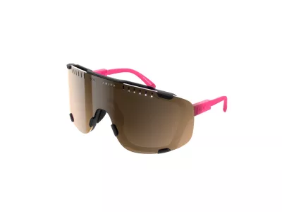 POC Devour glasses, Fluorescent Pink/Uranium Black Translucent/Brown Silver Mirror