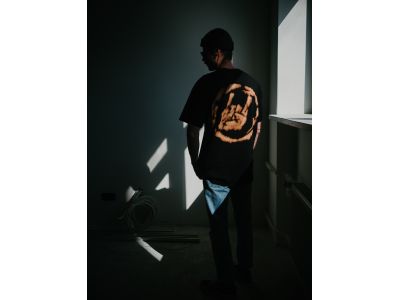 HSP IZY t-shirt batik, czarny