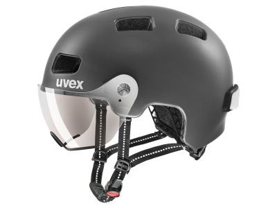 uvex Rush visor helmet, dark silver mat