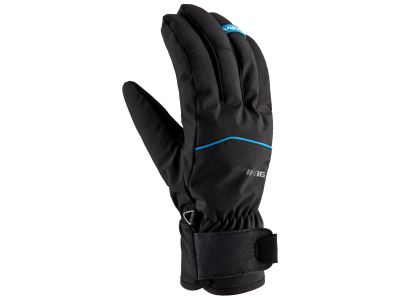 Viking Solven rukavice, čierna/modrá