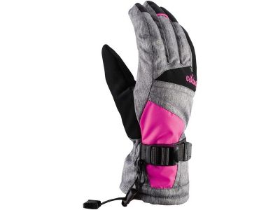 Rękawiczki damskie Viking Ronda w kolorze szaro-różowym