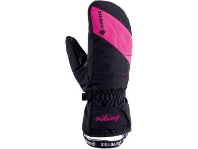 Viking Sherpa gtx mitten dámske rukavice, čierna/ružová