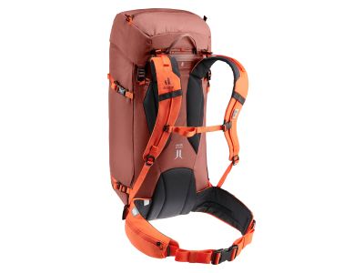 deuter Guide 34+8 backpack, 34 l, redwood/papaya