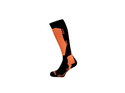 Tecnica Touring ski knee socks, black/orange