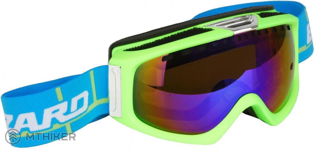 Blizzard 933 MDAVZSP okuliare, neon green matt/honey2/blue mirror