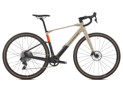 Bicicleta electrica Mondraker Dusty R, gri desert/portocaliu/carbon