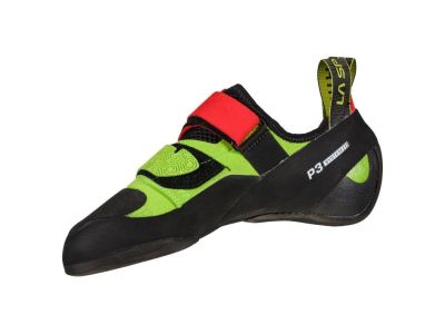 La Sportiva Kubo climbing shoes, goji/neon