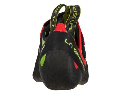 La Sportiva Kubo climbing shoes, goji/neon