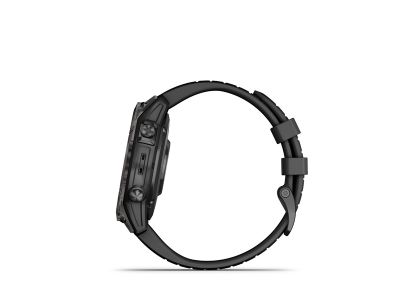 Zegarek Garmin fenix 7 Pro Sapphire Solar, Carbon Grey DLC Titanium, czarny pasek