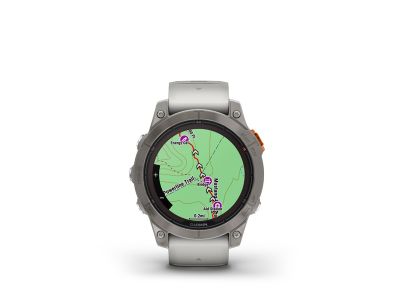 Garmin fenix 7 Pro Sapphire Solar watch, Titanium, Fog Gray/Ember Orange Band