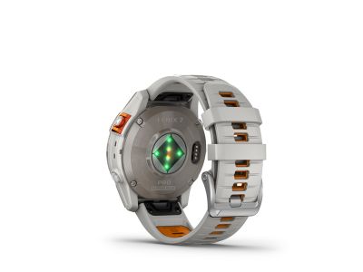 Garmin fenix 7 Pro Sapphire Solar watch, Titanium, Fog Gray/Ember Orange Band
