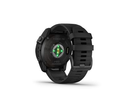 Garmin fenix 7X Pro Sapphire Solar hodinky, Carbon Gray DLC Titanium/Black Band
