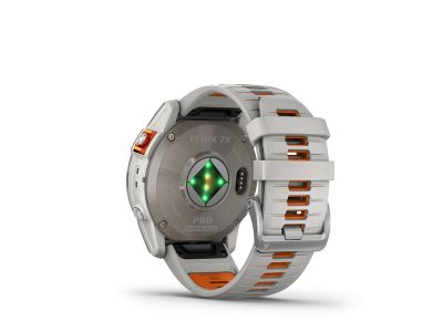 fætter variabel Lavet af Garmin fenix 7X Pro Sapphire Solar watch, Titanium, Fog Gray/Ember Orange  Band - MTBIKER.shop