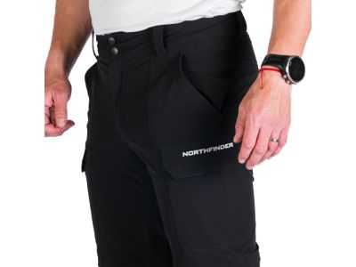 Spodnie zapinane na zamek Northfinder MATT w kolorze czarnym